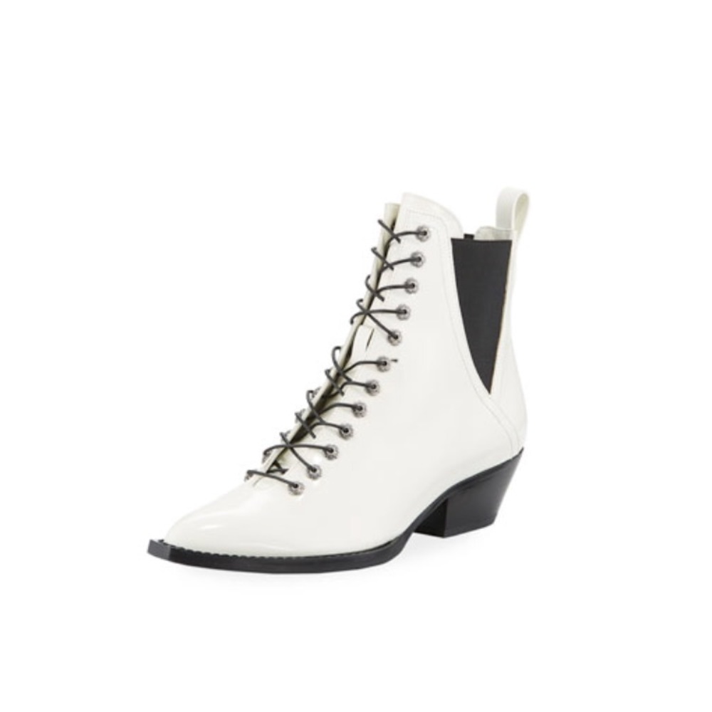 COACH Leather Lace-Up Booties